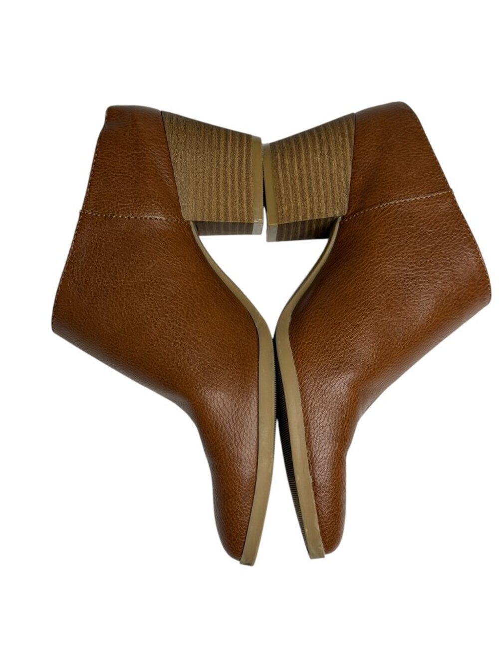 Universal Thread Amber Mules Shoes Pebbled Faux Leather Block Heel Brown 8.5 - Picture 6 of 9